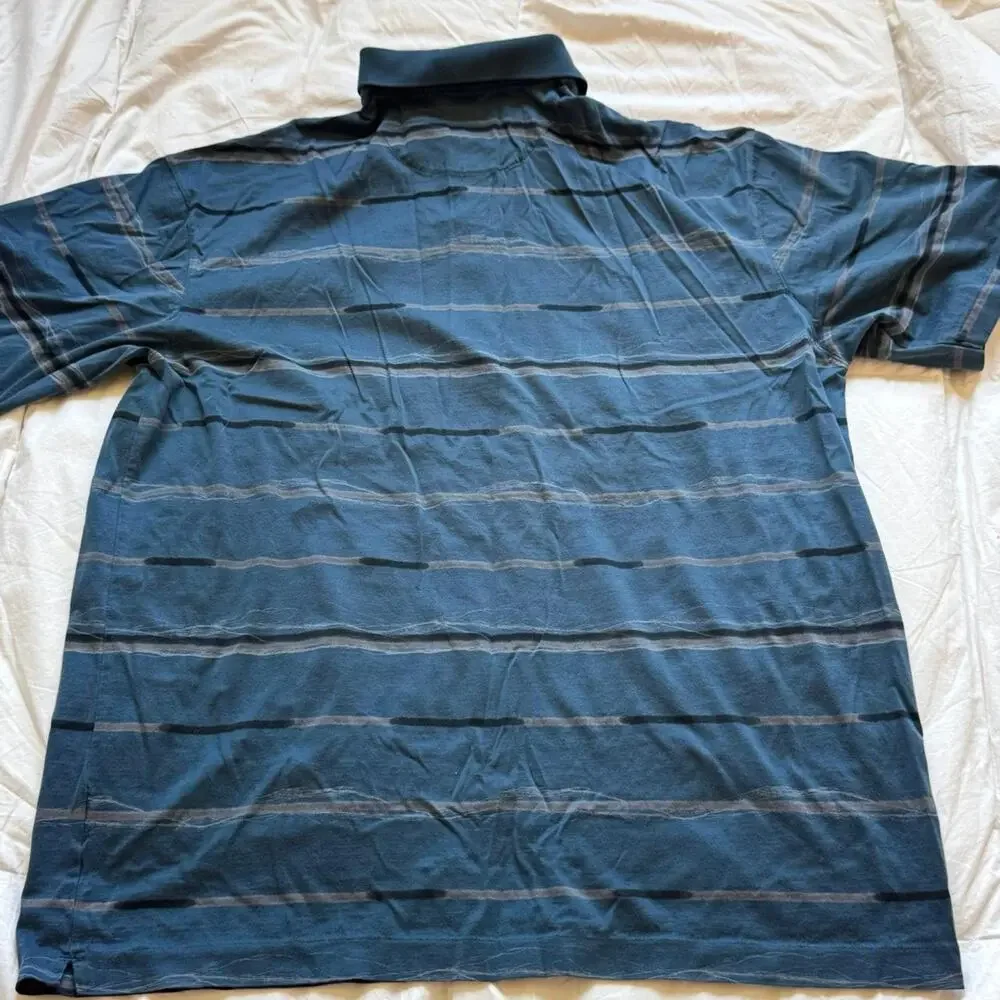 Nike golf tiger woods striped polo shirt sz XL cotton‎ casual sportswear grunge